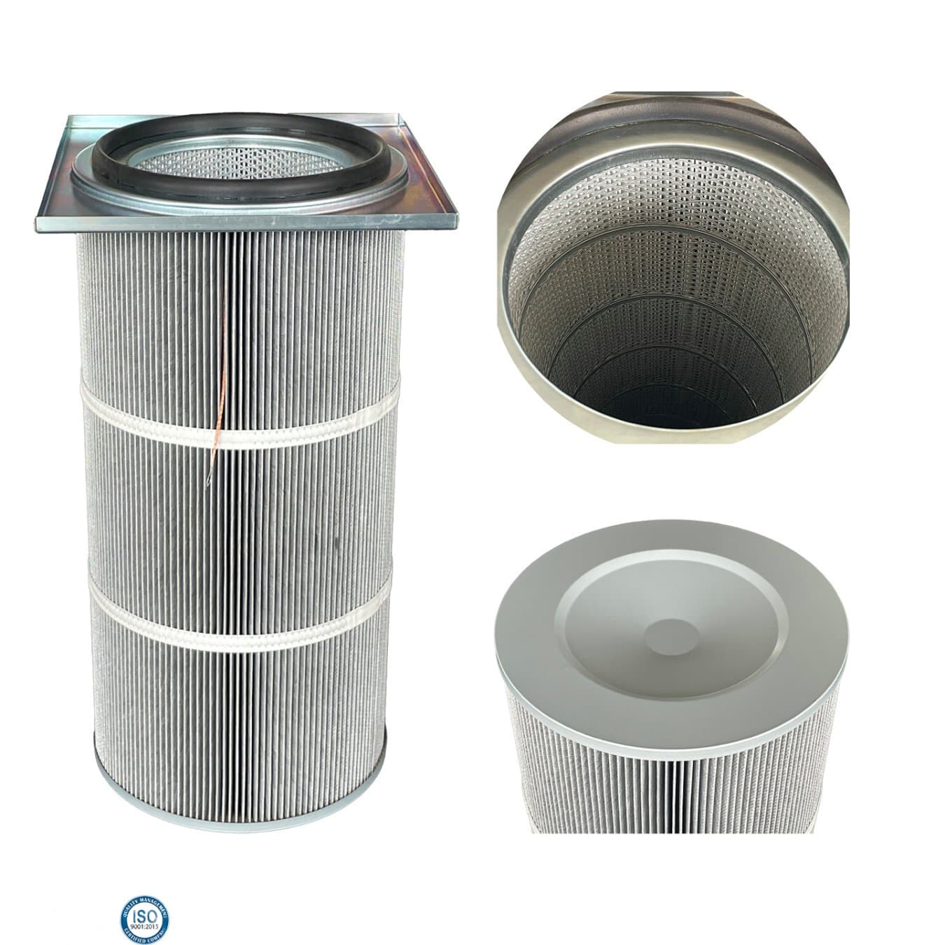High-Efficiency Square Cap Clamp Dust Collector Filter Cartridge | Durable Polyester, Quick Installation, Long Service Life - Image 1 of 6
