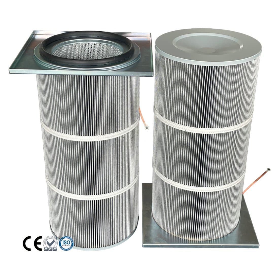 High-Efficiency Square Cap Clamp Dust Collector Filter Cartridge | Durable Polyester, Quick Installation, Long Service Life - Image 2 of 6