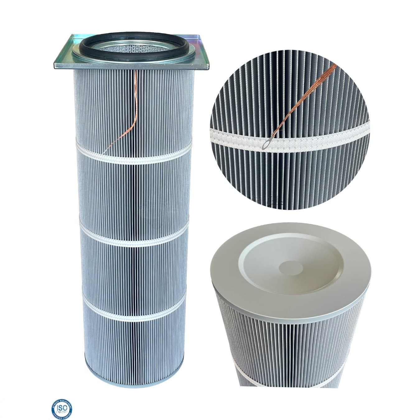 High-Efficiency Square Cap Clamp Dust Collector Filter Cartridge | Durable Polyester, Quick Installation, Long Service Life - Image 3 of 6