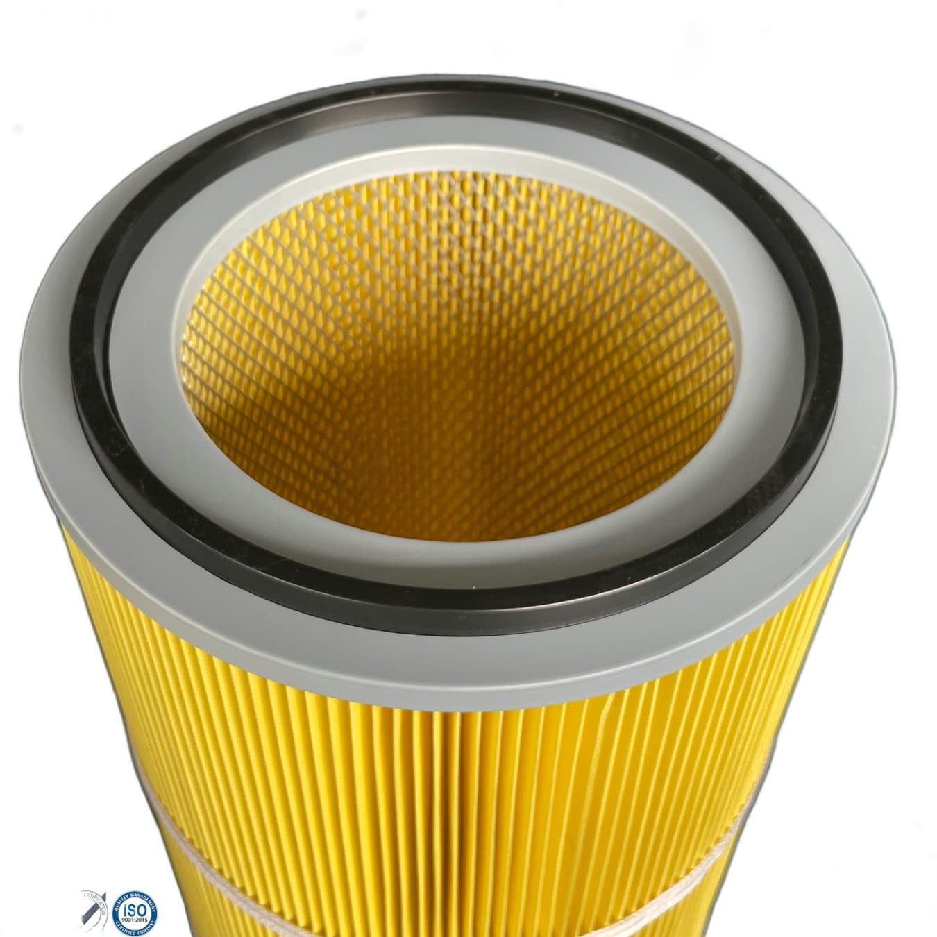Yellow Polyester Cylindrical Dust Filter Cartridge | Oil-Water Repellent Filter for Industrial Dust Collectors - Image 2 of 6