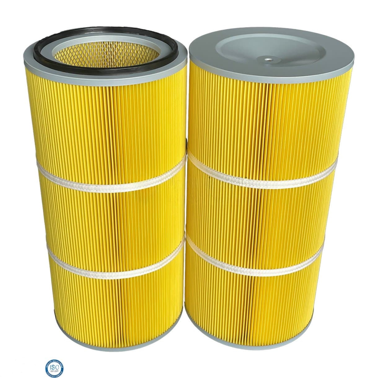 Yellow Polyester Cylindrical Dust Filter Cartridge | Oil-Water Repellent Filter for Industrial Dust Collectors - Image 3 of 6