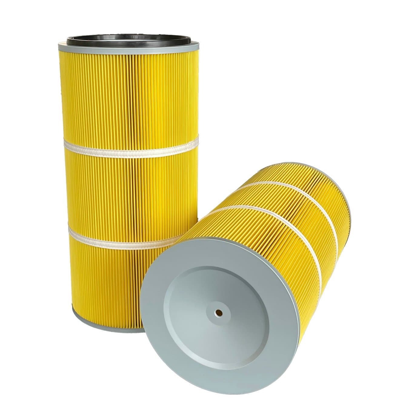 Yellow Polyester Cylindrical Dust Filter Cartridge | Oil-Water Repellent Filter for Industrial Dust Collectors - Image 4 of 6